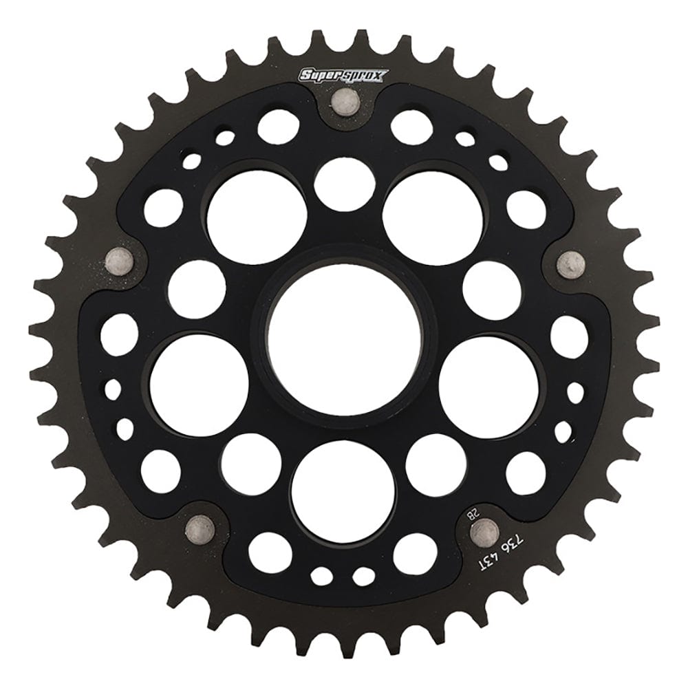 SuperSprox Rear Edge Sprocket Ducati RSA-736_525-43-BLK For 525 Chain Ducati fitment - Image 1
