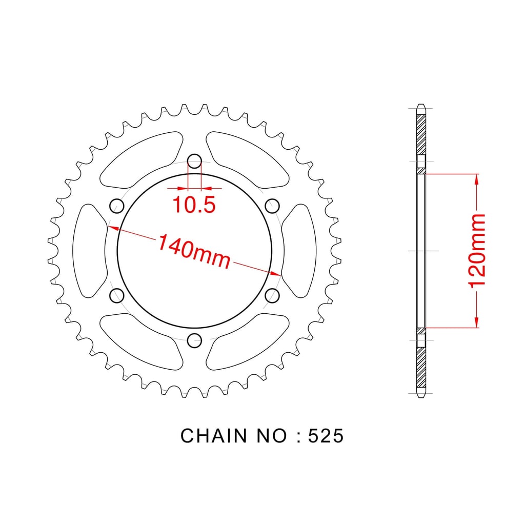 Sprocket Rear RK-B5624-40 JTR498 Afam 16605