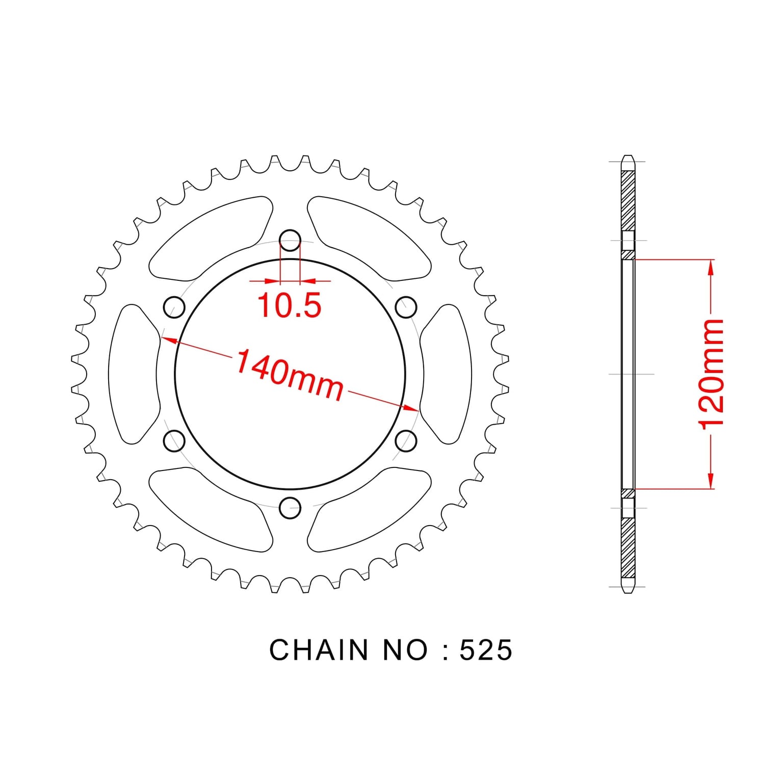 Sprocket Rear RK-B5624-40 JTR498 Afam 16605 - Image 1